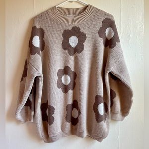 Rita row flower sweater